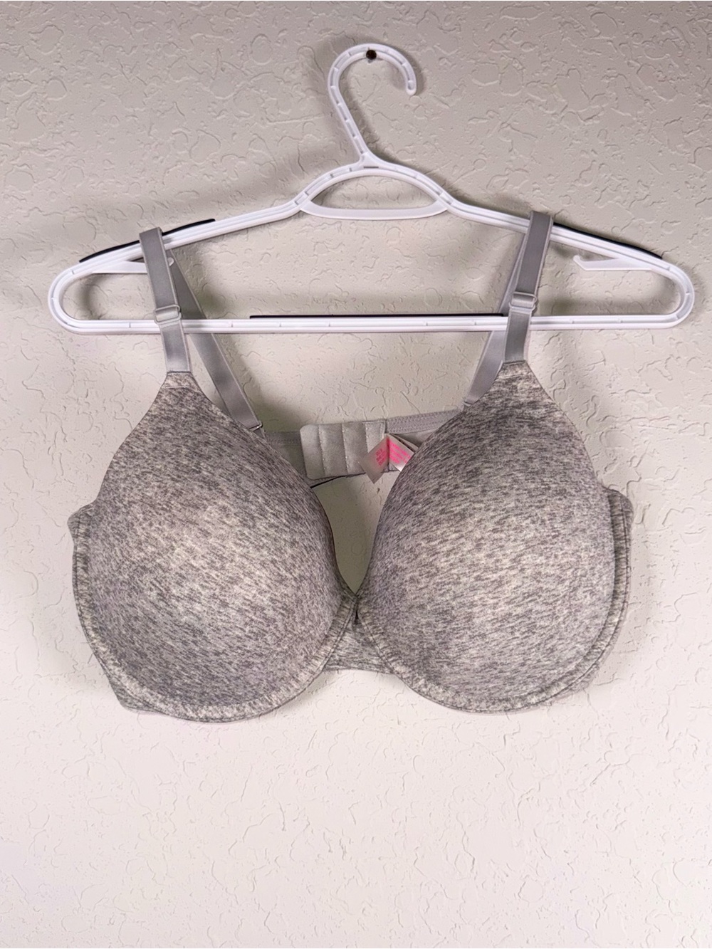 Victoria’s Secret PINK Wear Everywhere Push-Up Bra 38DD Gray Heather